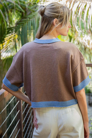 Madison Short Sleeve Boxy Cardigan