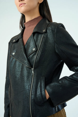 Marrakech Piper Metallic Moto Jacket - Premium clothing at Lonnys NY - Just $184! Shop Womens clothing now 