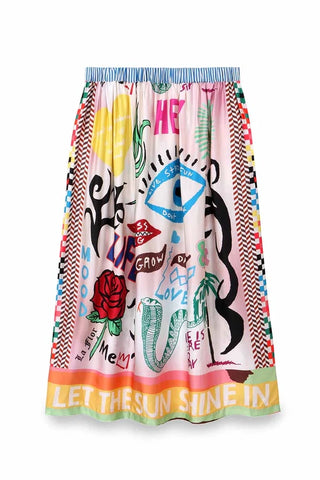 Me369 Alexa Tattoo Print Skirt - Premium clothing at Lonnys NY - Just $225! Shop Womens clothing now 