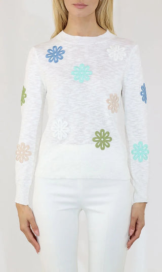 Metric Flower Embellished Sweater