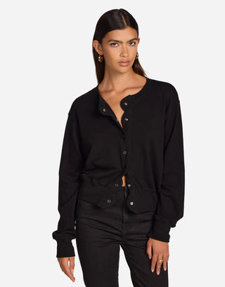 Michael Lauren Dupree Scalloped Cardigan