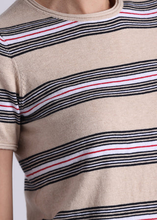 Minnie Rose CC Striped Short Sleeve Crew