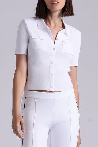 Minne Rose Collared Button Front Shirt