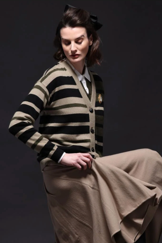 Minnie Rose Cashmere Striped Cardigan - Premium clothing at Lonnys NY - Just $380! Shop Womens clothing now 