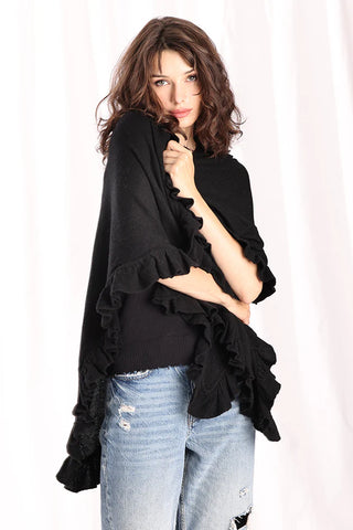 Minnie Rosh Cashmere Ruffle Shawl - Premium clothing at Lonnys NY - Just $348! Shop Womens clothing now 