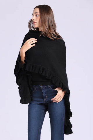 Minnie Rose Cashmere Ruffle Shawl