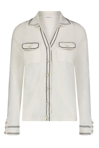 Minnie Rose Stitched Pearl Button Up Shirt - Premium clothing at Lonnys NY - Just $258! Shop Womens clothing now 