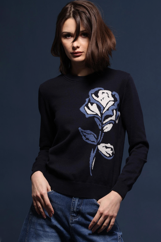 Minnie Rose Crew Neck Rose Sweater - Premium clothing at Lonnys NY - Just $297! Shop Womens clothing now 