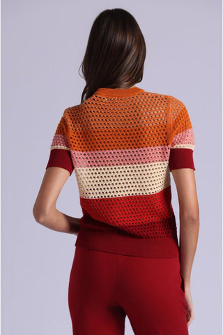 Minnie Rose Plaited Mesh Top