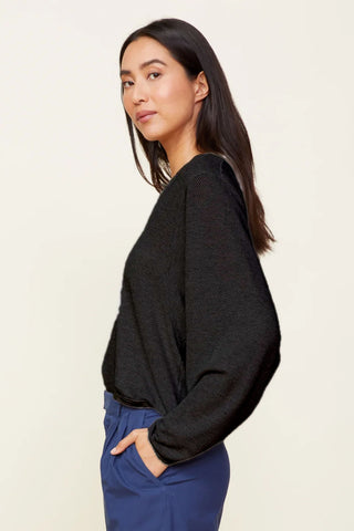 Monrow Mesh V-Neck Sweater - Premium Shirts & Tops at Lonnys NY - Just $132! Shop Womens clothing now 