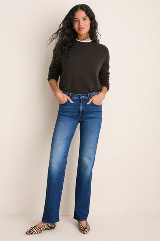 Mother The Kick It High Rise Straight Leg Jeans
