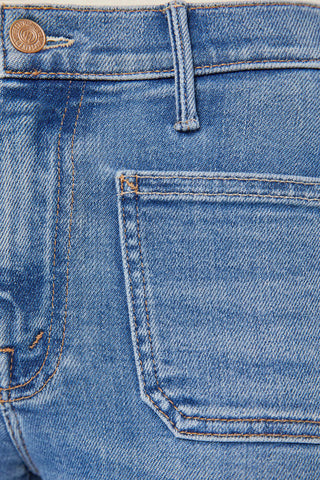 Mother Patch Pocket Weekender Jeans - Poppin Wheelies
