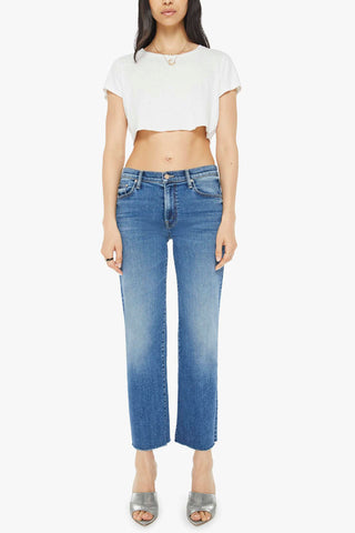 Mother Mid Rise Rambler Ankle Fray Jeans - Premium clothing at Lonnys NY - Just $258! Shop Womens clothing now 