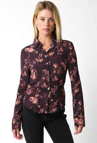 Olivaceous Angela Floral Shirt - Premium clothing at Lonnys NY - Just $59! Shop Womens clothing now 