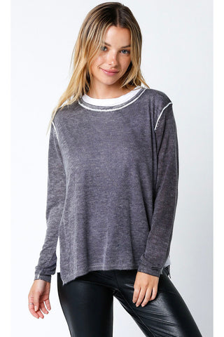 Olivaceous Megan Illusion Sweater - Premium clothing at Lonnys NY - Just $67! Shop Womens clothing now 