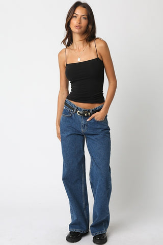 Olivaceous Emmy Square Neck Cami Top