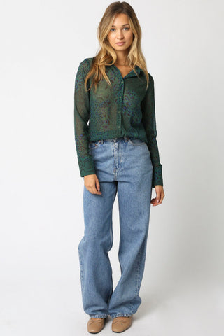 Olivaceous Fiona Leopard Print Shirt