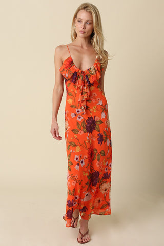 Olivaceous Gale Floral Maxi Dress