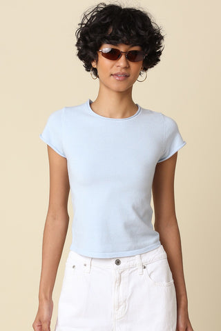 Olivaceous Mia Fitted Ribbed Knit Top