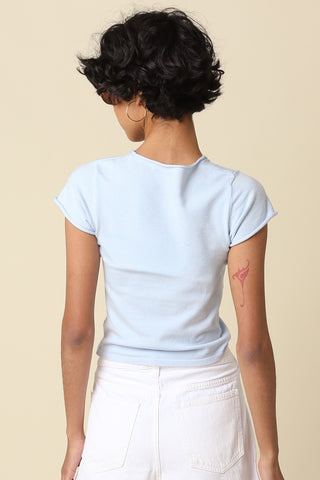 Olivaceous Mia Fitted Ribbed Knit Top