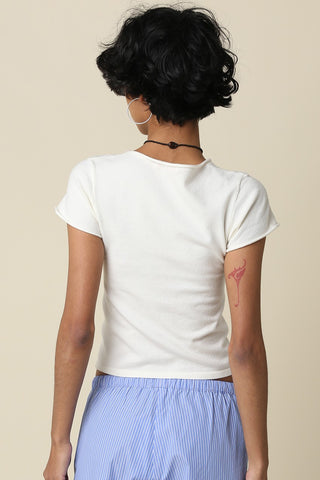 Olivaceous Mia Fitted Ribbed Knit Top