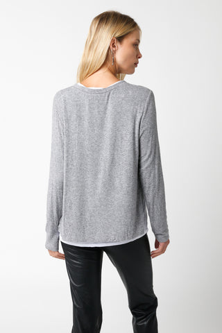 Olivaceous Double Lined Crewneck Sweater Shirt