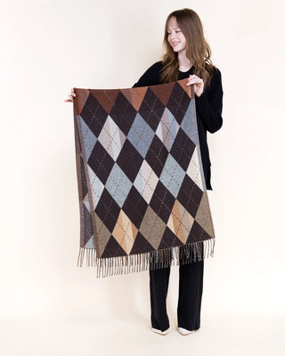 Original Autumn Argyle Fringe Scarf