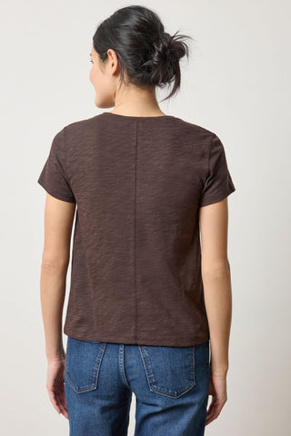 Lilla P Back Seam V Neck Tee