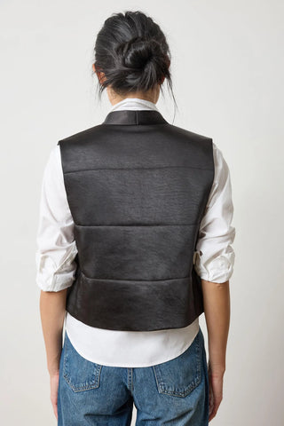 Lilla P Satin Quilted Vest