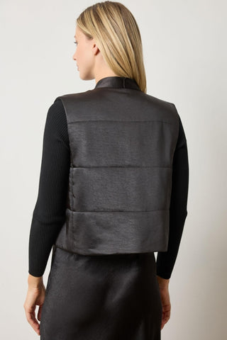Lilla P Satin Quilted Vest