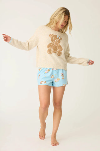 PJ Salvage Printed Flannel Sleep Shorts
