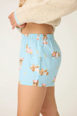 PJ Salvage Printed Flannel Sleep Shorts