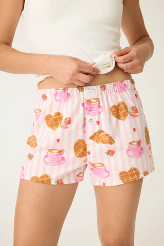 PJ Salvage Printed Flannel Sleep Shorts