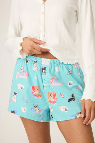 PJ Salvage Printed Flannel Sleep Shorts