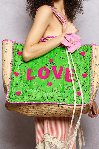 POL Love Bandana Tote Bag