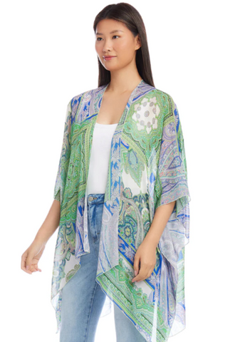 Madison Paisley Open Front Jacket - Premium Shirts & Tops at Lonnys NY - Just $148! Shop Womens clothing now 