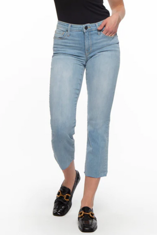 Parkersmith Byron Crop Straight w/Raw Hem in Coronado - Premium Jeans from Parker Smith - Just $216! Shop now 