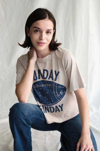 People of Leisure Sunday Funday Football Tee