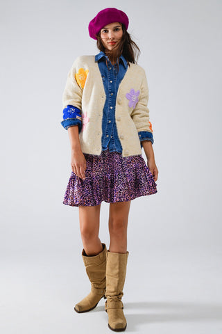 Q2 Embroidered Flower Cardigan - Premium clothing at Lonnys NY - Just $82! Shop Womens clothing now 