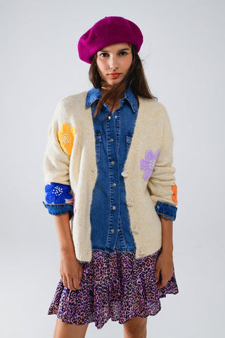 Q2 Embroidered Flower Cardigan - Premium clothing at Lonnys NY - Just $82! Shop Womens clothing now 