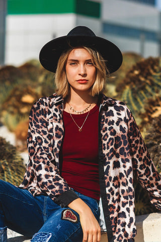 Q2 Leopard Print Button Down - Premium clothing at Lonnys NY - Just $60! Shop Womens clothing now 