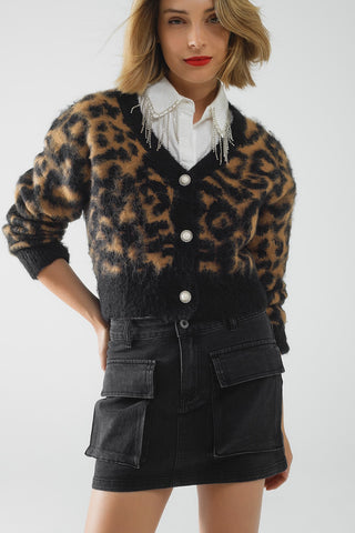 Q2 Leopard Print Cardigan - Premium clothing at Lonnys NY - Just $76! Shop Womens clothing now 