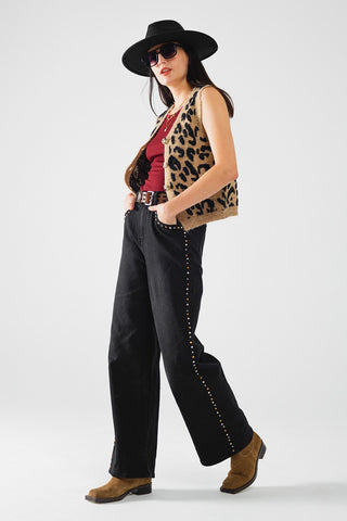 Q2 Leopard Print Vest - Premium clothing at Lonnys NY - Just $68! Shop Womens clothing now 