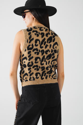 Q2 Leopard Print Vest - Premium clothing at Lonnys NY - Just $68! Shop Womens clothing now 