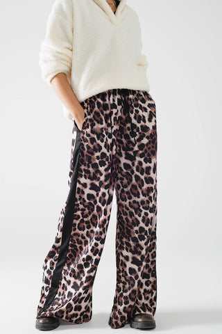 Q2 Wide Leg Leopard Print Pants - Premium clothing at Lonnys NY - Just $65! Shop Womens clothing now 