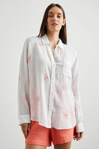 Rails Charlie Hibiscus Print Long Sleeve Shirt - Premium Shirts & Tops at Lonnys NY - Just $178! Shop Womens clothing now 