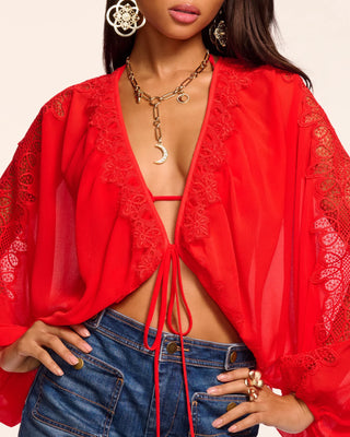 Ramy Brook Angie Embellished Cover Up Top