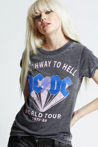 Recycled Karma ACDC Band Tee - Highway to Hell Tour - Premium Tee Shirt at Lonnys NY - Just $48! Shop Womens clothing now 