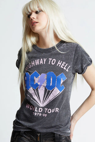 Recycled Karma ACDC Band Tee - Highway to Hell Tour - Premium Tee Shirt at Lonnys NY - Just $48! Shop Womens clothing now 