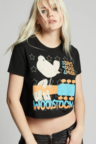 Recycled Karma Woodstock Cropped Band Tee - Premium clothing at Lonnys NY - Just $48! Shop Womens clothing now 